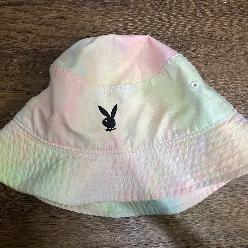 tie dye playboy bucket hat